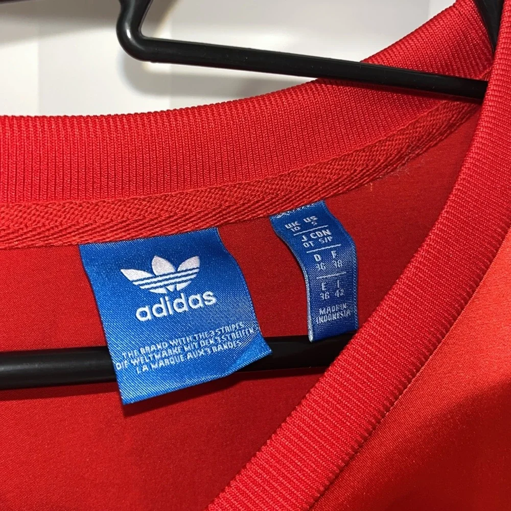 Adidas Red Crew Sweatshirt - Kid - Small - Picture 4 of 5